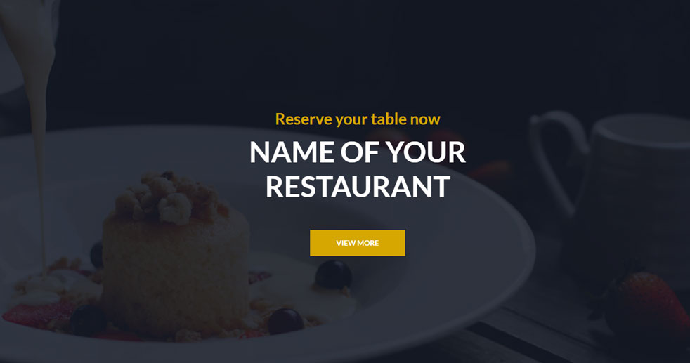 elementor restaurant template