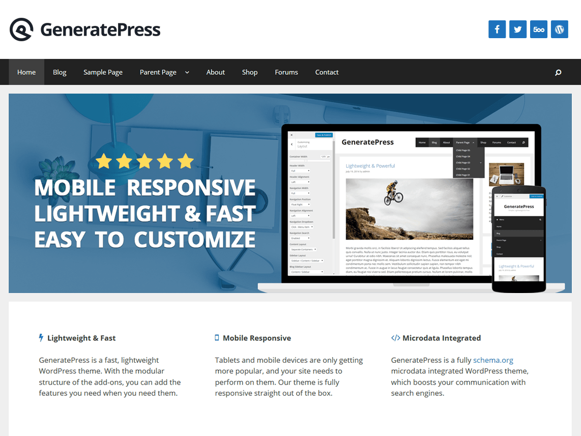 GeneratePress WordPress Theme