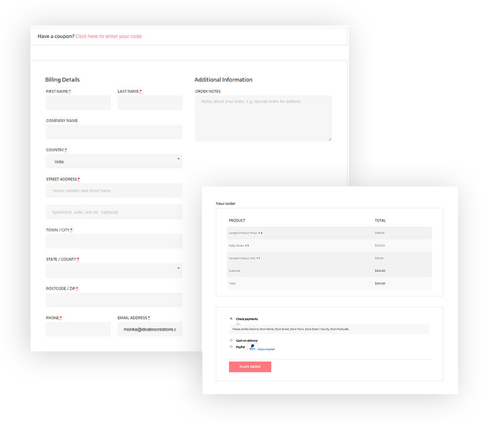Checkout Widget - WooCommerce Elementor Widgets