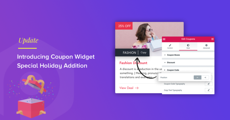 Special Holiday Addition: Coupon Widget for Elementor - PowerPack ...