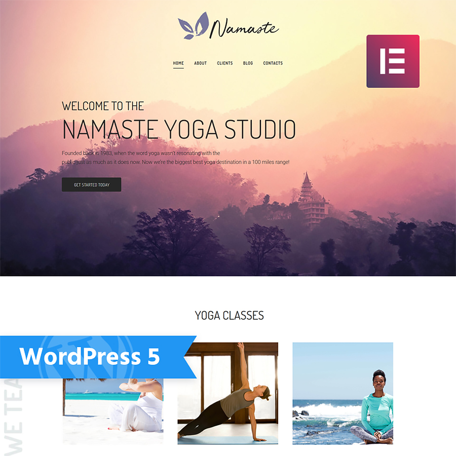 Yoga Studio Ready-to-use Minimal Elementor WordPress Theme
