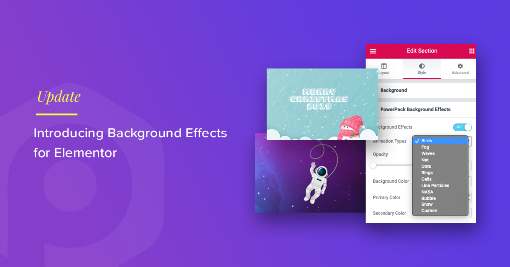 Background Effects Feature for Elementor - PowerPack Addons for Elementor