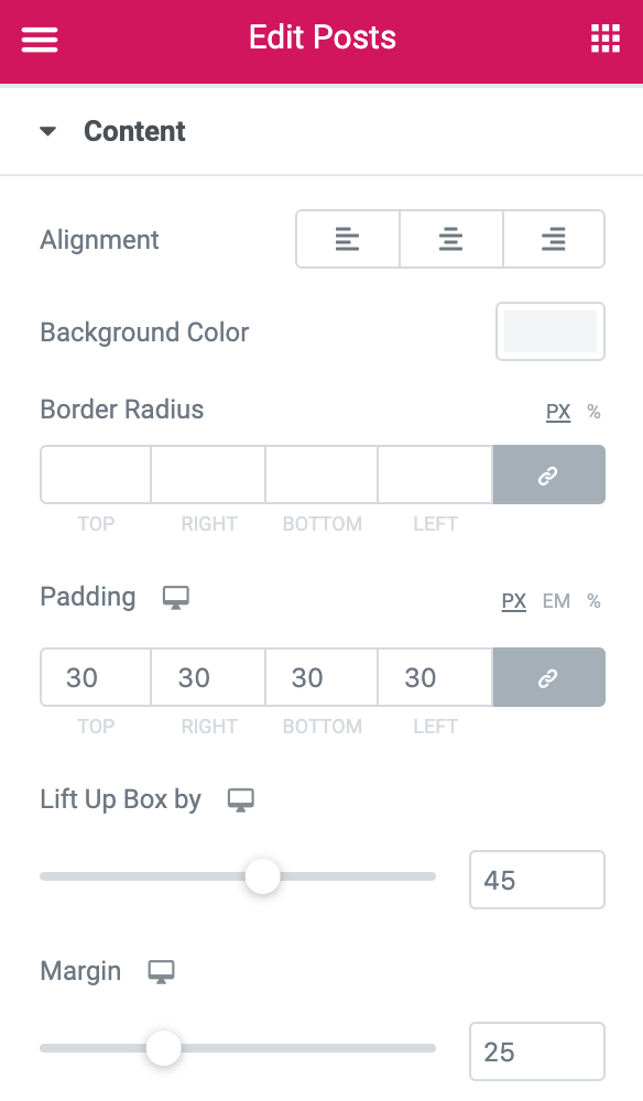 Elementor Post Widget:Styling Options