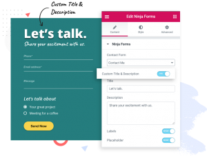Ninja Forms Widget for Elementor- PowerPack Addons for Elementor