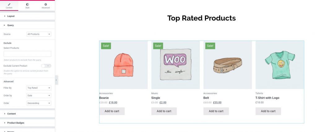 WooCommerce Top Rated Products