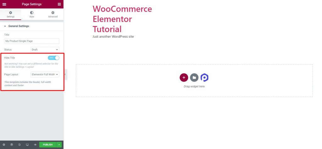 WooCommerce Elementor Guide Single page