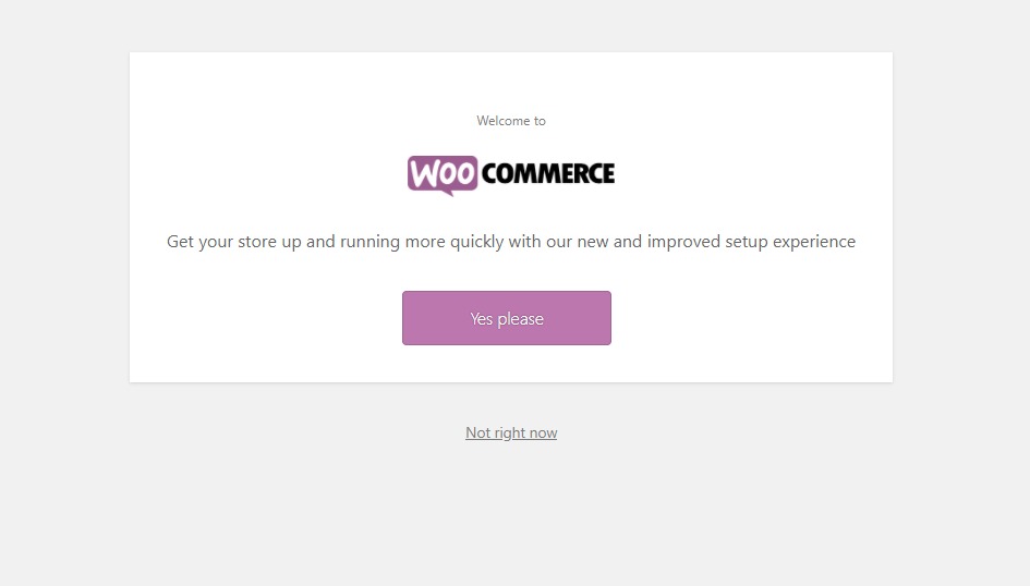 WooCommerce setup