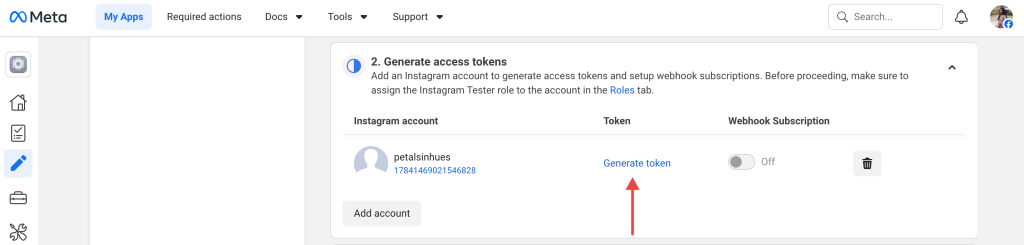 generate token