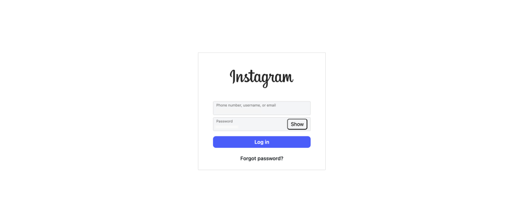 login to instagram