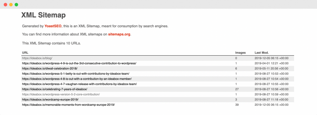 An XML Sitemap