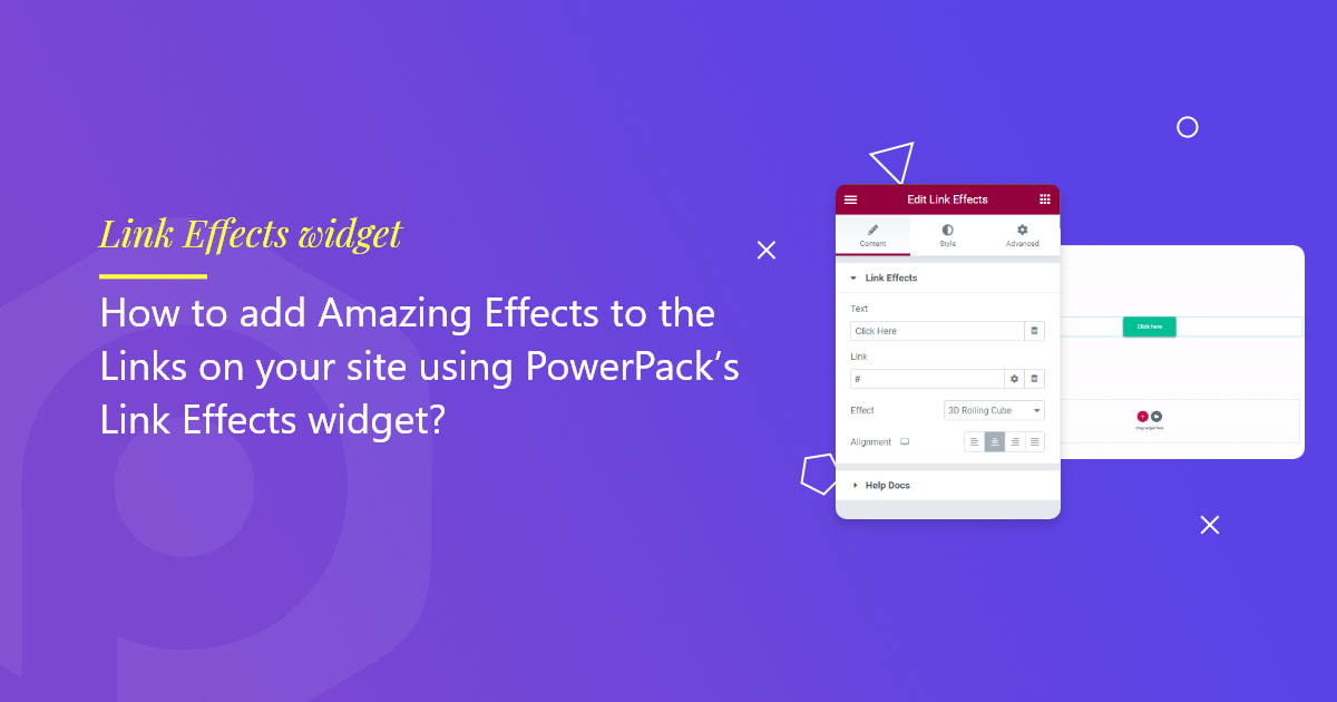 Add Links on your Site using Elementor Link Effects Widget
