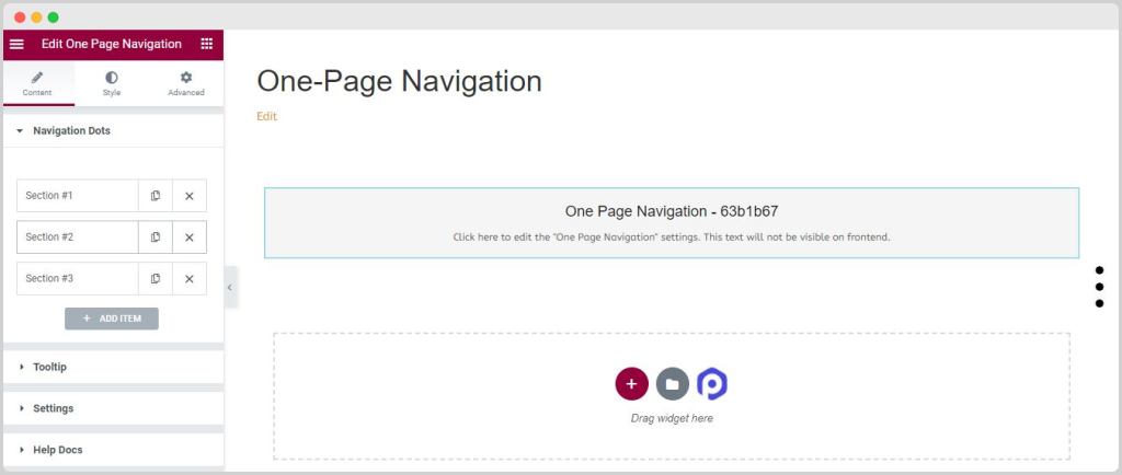 One Page Navigation
