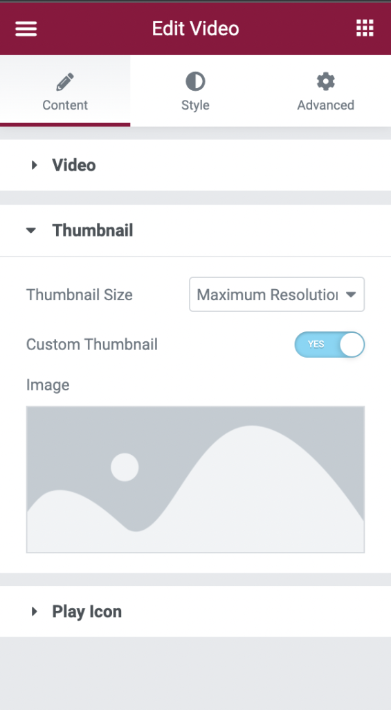 Enable Custom Placeholder Image for the Video