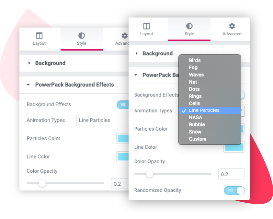 Elementor Background Effects with PowerPack