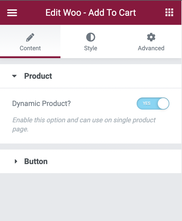 Enable Dynamic Product option in Woo - Add to Cart Button