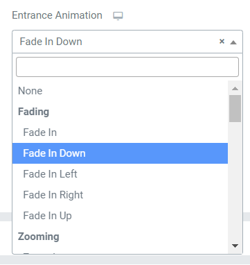 Add an “Entrance” and “Exit” animation to the sticky Table of Contents