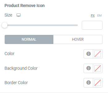 Customize the product remove icon of the Woo - Cart widget