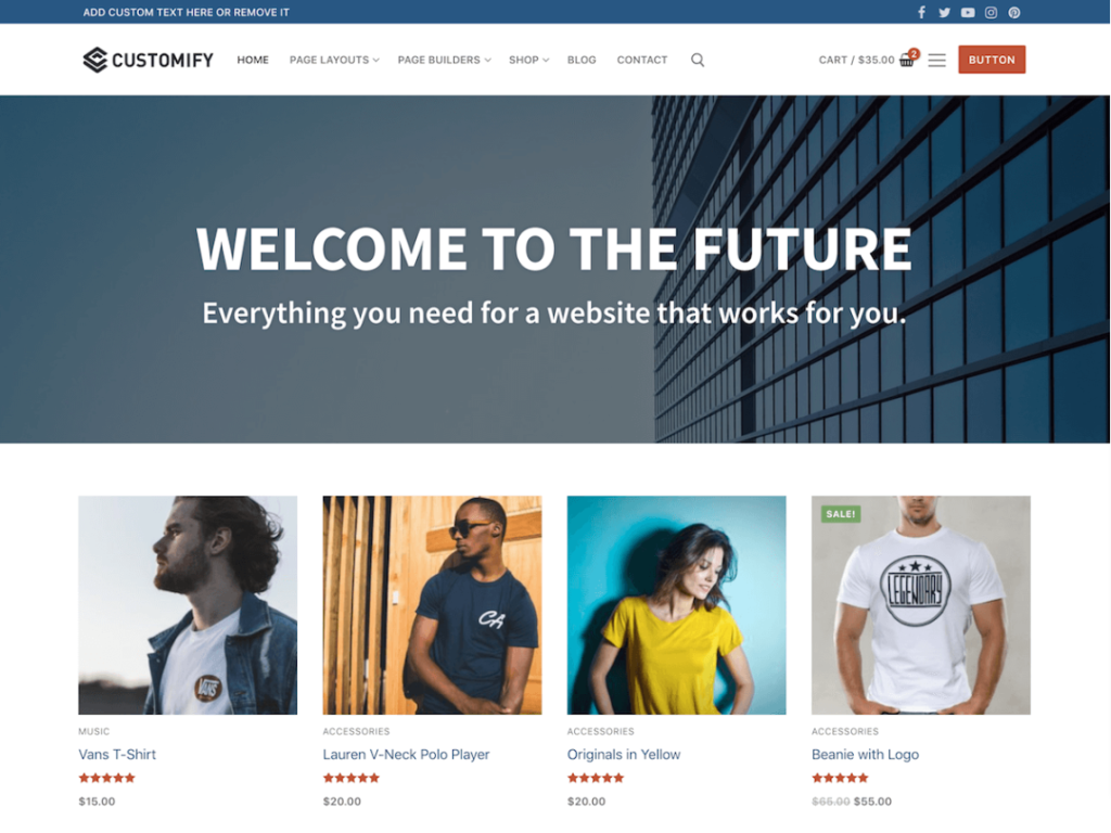 customify free wordpress theme