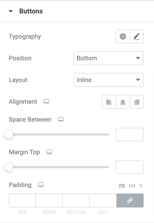 off canvas cart widget buttons customization