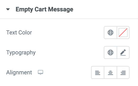 empty cart message customization