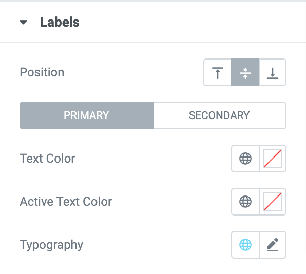 labels styling options