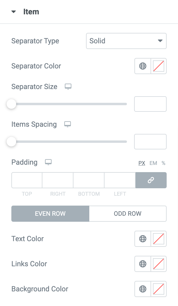 mini cart widget item customizations