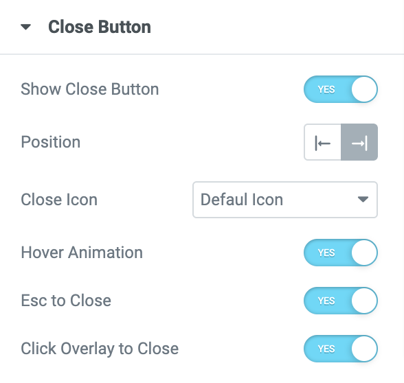 off canvas cart close button customizations