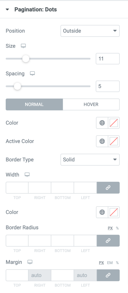 pagination dots customization