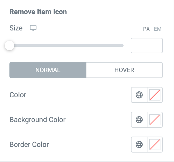 remove item icon customization