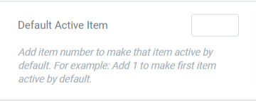 Here you’ll get the flexibility to select the default active item (image). 