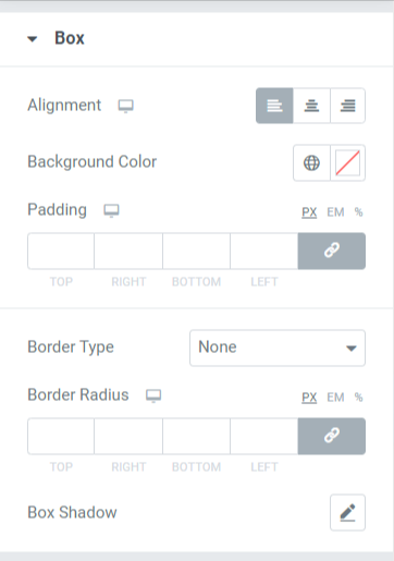 Box Section in the Style Tab of the PowerPack How To Widget