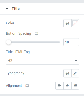 Title Section in the Style Tab of the PowerPack How To Widget