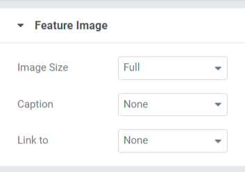 Feature Image Section in the Content Tab of the PowerPack Image Slider Widget