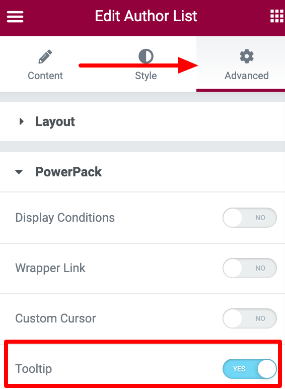 enable powerpack tooltip extension
