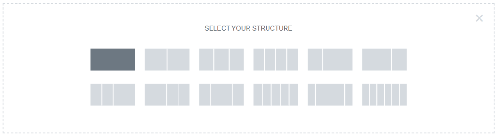 Select your structure in Elementor editor page