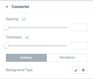 The connector section in the style tab of the PowerPack timeline widget