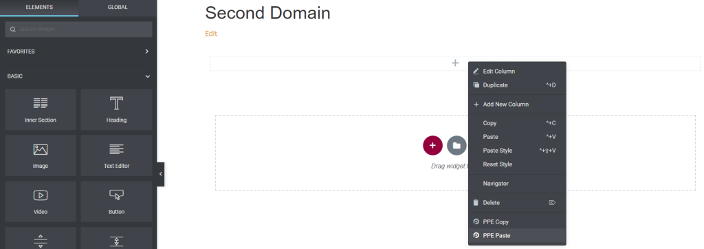 PPE Paste to the second site to perform cross-domain copy paste feature
