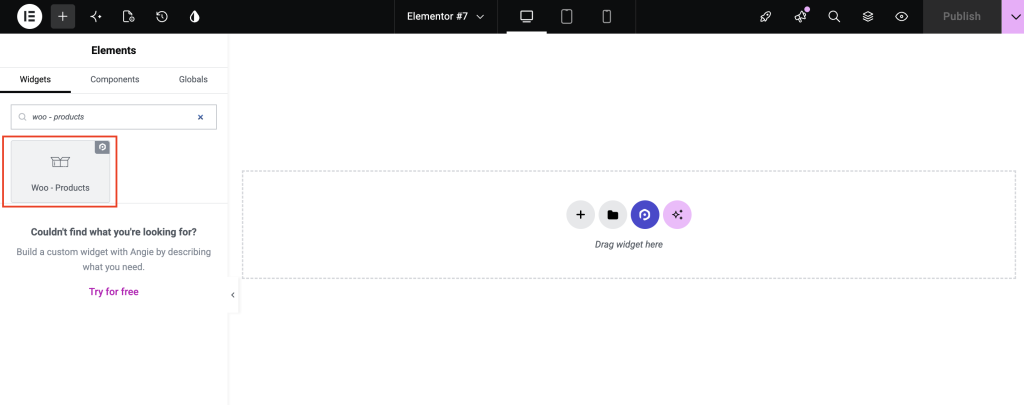add the woo - products widget