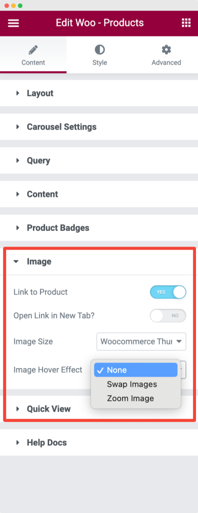 image options in woocommerce product carousel.png