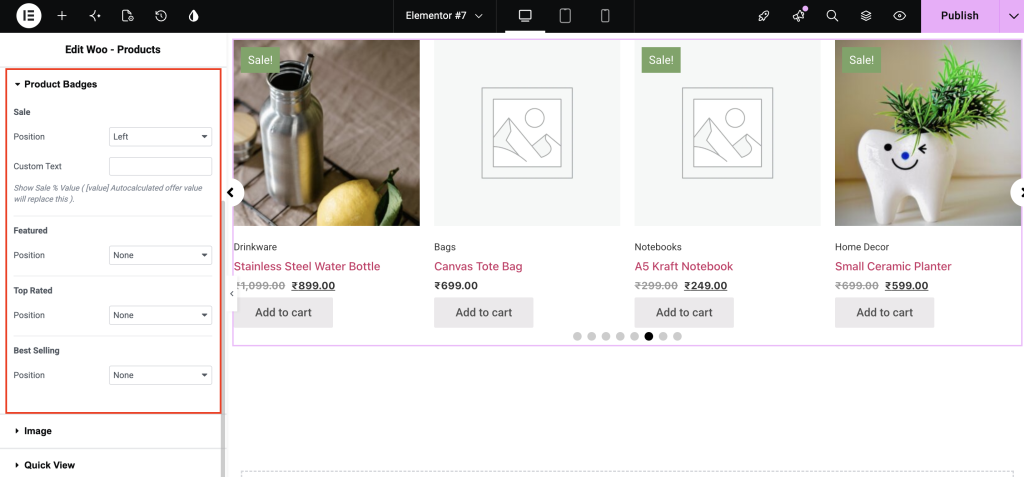 product badges
