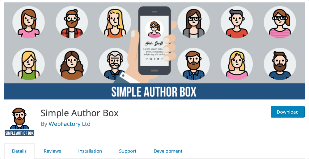 simple author box plugin