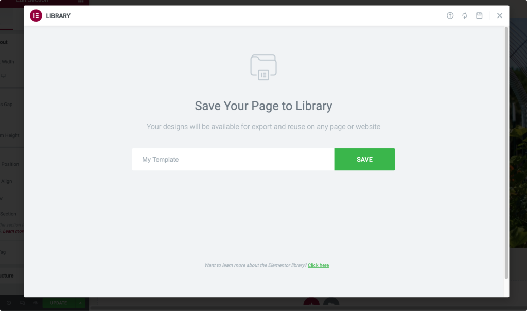save page to library