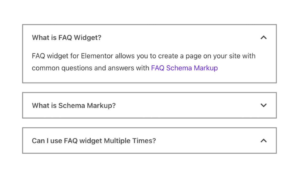 faq widget for elementor