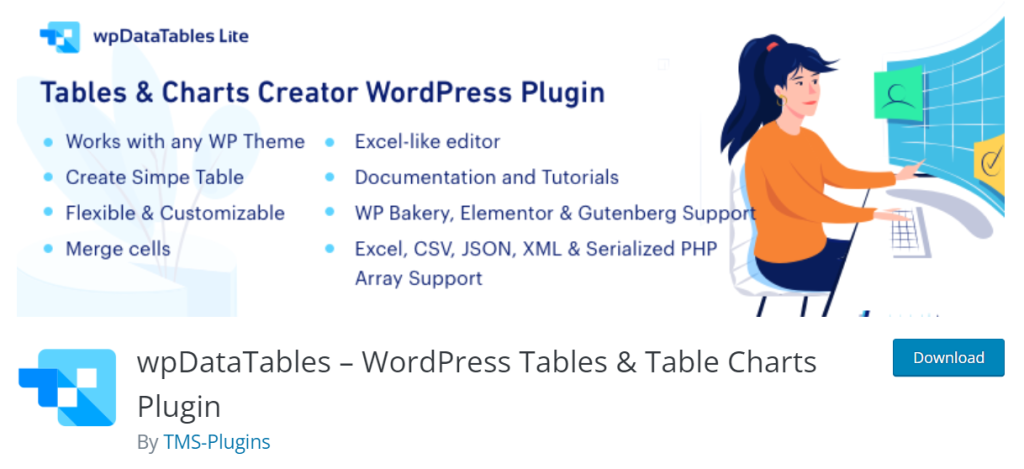 wpData Tables for WordPress
