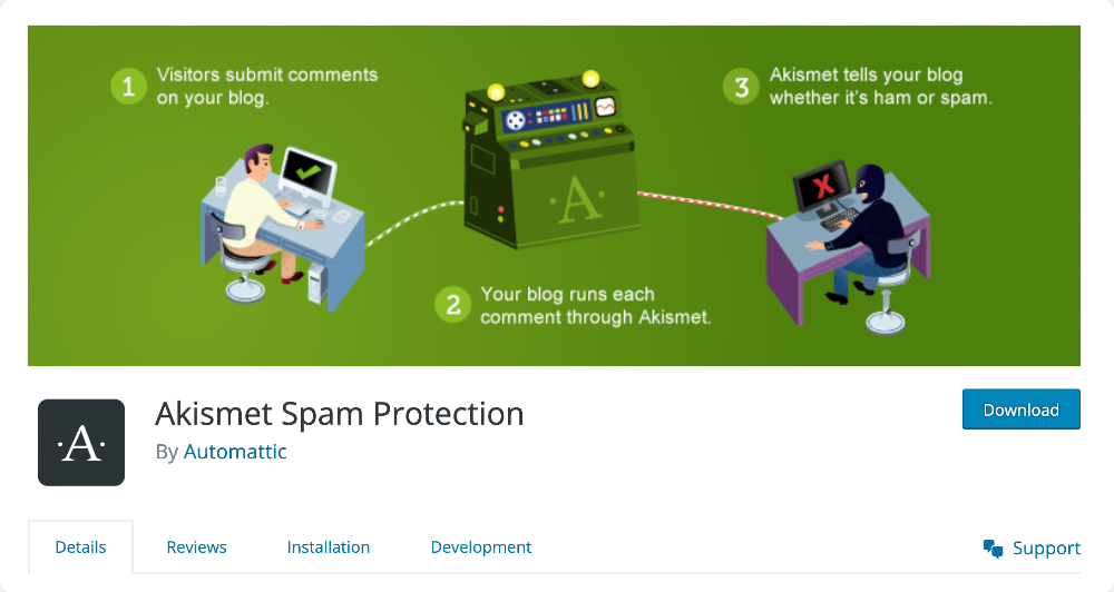 Akismet Spam Protection wordpress ai plugin