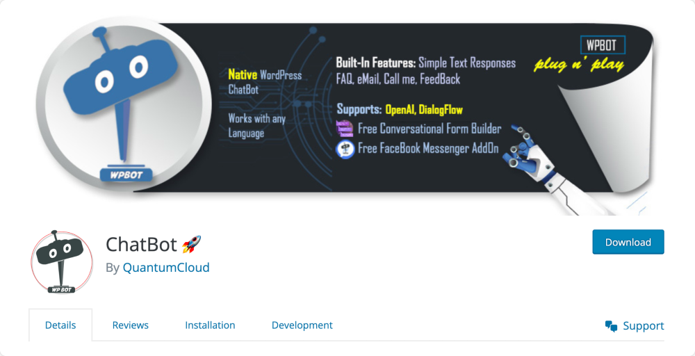 chatbot ai plugin for wordpress