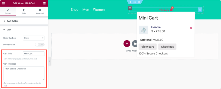 How To Add WooCommerce Mini Cart using Elementor