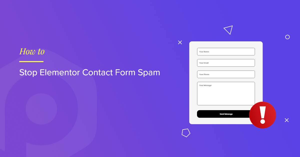 stop elementor contact form spam