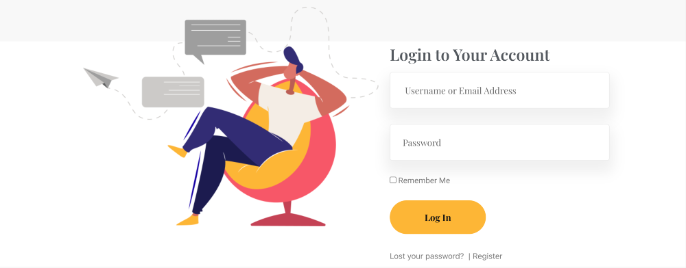 custom login form