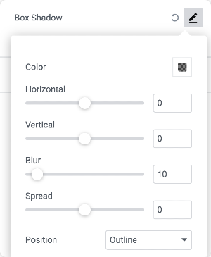 One Page Navigation Box Shadow